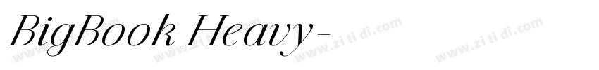 BigBook Heavy字体转换